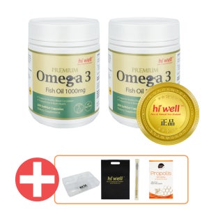 하이웰 오메가3 피쉬오일 200캡슐 2개 Hiwell Omega3 Fish Oil