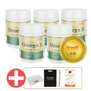 하이웰 오메가3 피쉬오일 200캡슐 5개 Hiwell Omega3 Fish Oil