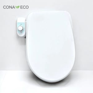 코나에코 전기없이 사용 가능한 시트 일체형 수동식비데 HB-5023W