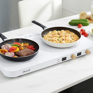 신일 2구 더블 인덕션 간편조작 9단계 온도조절 화이트(SHL-DB339WH)