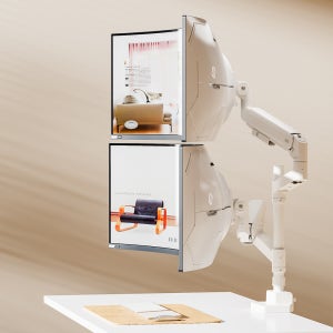 엔산마운트 UHML-25P 울트라 초고중량 듀얼 모니터암 폴타입 스프링 모니터거치대