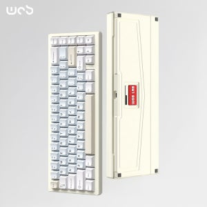 WOB ZEN65 레이니 알루미늄 유무선 핫스왑 기계식 키보드 치즈 화이트, HMX 바이올렛축 (하옵)