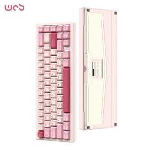 WOB ZEN65 레이니 알루미늄 유무선 핫스왑 기계식 키보드 서머 핑크, HMX 바이올렛축 (하옵)