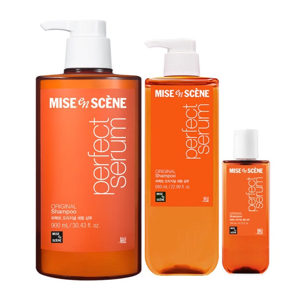 미쟝센 퍼펙트 오리지널 세럼 대용량 샴푸 900ml+680ml+140ml