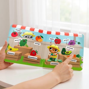 브랜드B 첫 단어 영어 오디오 사운드북 과일 채소 동물 탈것