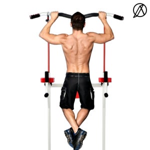 헬스바 홈트 턱걸이 치닝디핑 실내 가정용 7단계 높이조절 철봉