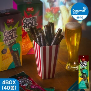 [N배송] 동원 양반김 크리스피롤 데리야끼 김부각 김과자 김스낵 25g 4박스(40봉)