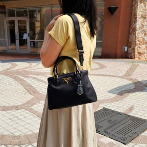 프라다 포코노 투웨이 숄더백 나일론 여성 토트백 블랙 1BA173 가벼운데일리가방 선물