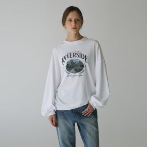 [시야쥬] SIED25-4 리버 사이드 캠핑 클럽 티셔츠_Ivory