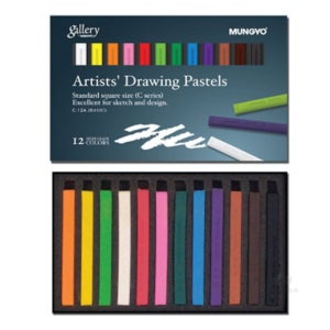 일상다많사 문교 드로잉 파스텔 12색 지함케이스 아티스트