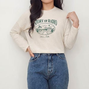 스토리 나염 면 긴팔 티셔츠 (25P08LT002)