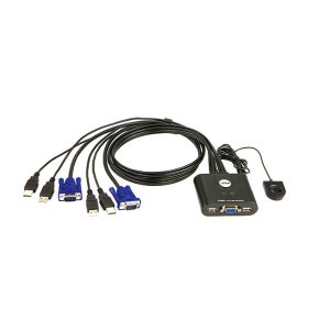 ATEN CS22U 2포트 USB VGA 케이블 KVM 스위치 with 원격 포트 선택기