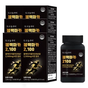 오늘부터 블랙마카2100 흑마늘 야관문 흑삼 고함량 120정, 6개