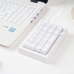 지클릭커 오피스프로 사일런스M 멀티포지션 무소음 방수 무선 넘버 키보드 화이트
