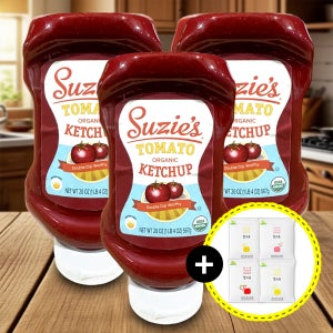 수지스 유기농 요리소스 토마토케찹 비건 케첩 567g x3개 저칼로리 밀크츄 70g 드림