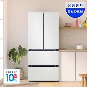 [으뜸효율]삼성 비스포크 1등급 스탠드형 4도어 김치냉장고 490L RK70F49M1A 코타화이트