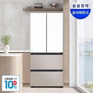 [으뜸효율]삼성 비스포크 1등급 스탠드형 김치냉장고 4도어 490L RK70F49M1ZG 에센셜화이트+에센셜베이지