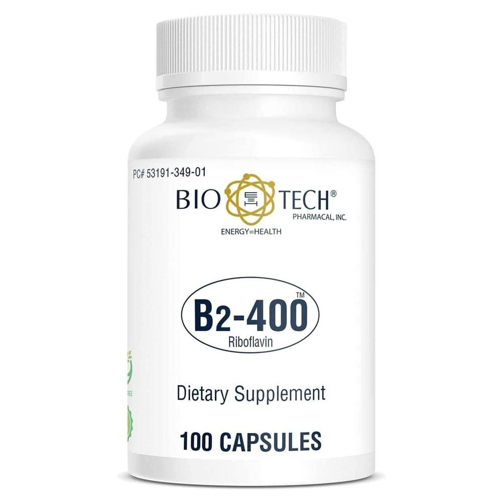 <b>바이오텍</b>파마칼 <b>비타민 B2</b> 리보플라빈 400mg 100 캡슐 1팩D