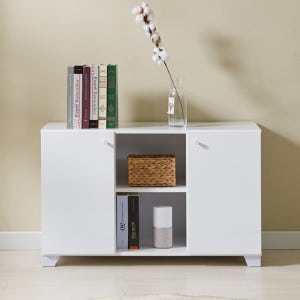 홈스빌 로제스 수납장 900 거실 침실 다용도 여닫이문 도어 선반 손잡이 모던 화이트