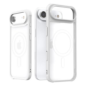 [강화유리 증정] 아라리 듀플M 아머 맥세이프 케이스 범퍼 화이트, 아이폰 에어