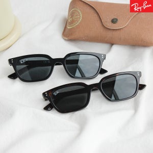 레이벤 선글라스 RB 4456 F 자야 사각 긱시크 뿔테 (호피/블랙편광)