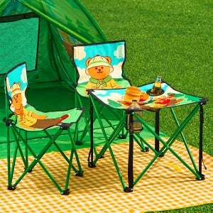 [위글위글] 캠핑 피크닉 폴딩 테이블&체어 세트 - Camping Bear
