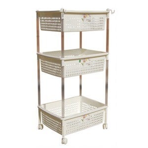 코스모스 다용도 이동식 3단 선반 (대형)