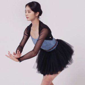 (블랙 안느 미니 튜튜) 발레스커트 성인 취미 발레복 사이트 세트 코디