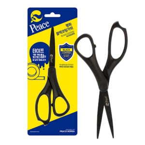 오피츄 끈적임없는 테프론 블랙코팅가위 21cm 피스코리아 2개입