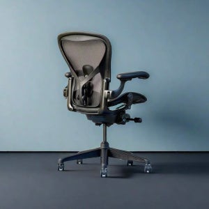 12년 보증 허먼밀러 뉴 에어론 체어 B TYPE 사무용 의자 풀, 오닉스