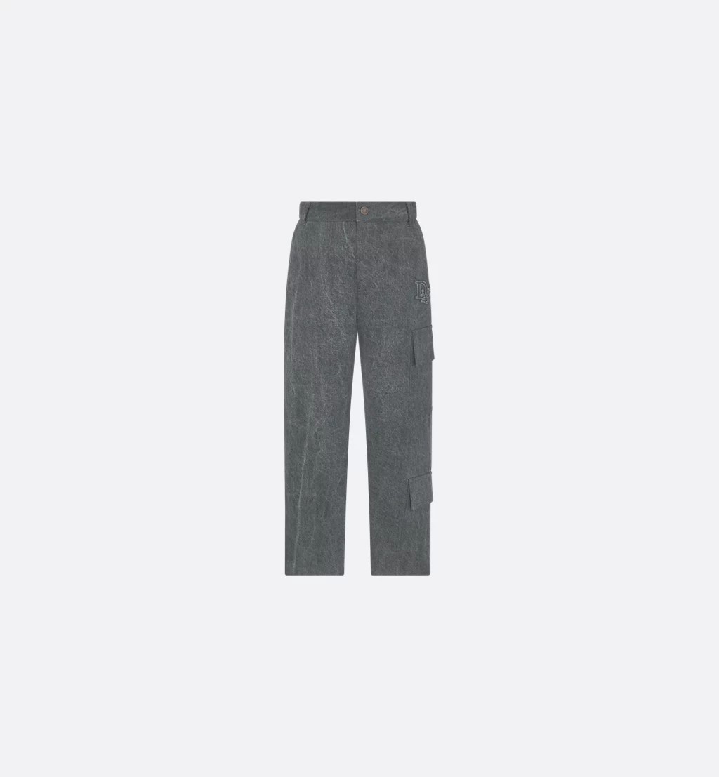 [DIOR] 디올 키즈 스톤워싱 코튼 카고 팬츠 5WBM21PANG Y946