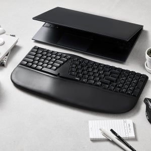 (마우스 드림) 아이노트 NK909RB 인체공학 저소음 적축 기계식 키보드 유무선 사용