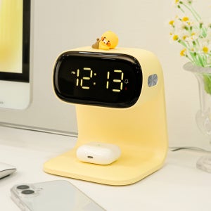 카카오프렌즈 춘식이 고속 무선 충전 시계 무드등 KWDS200