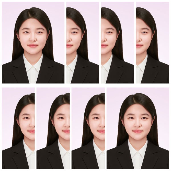 증명 사진 인화 규격/컷팅재단/파일 포함 3.5x4.5 or 3x4 보정 여권 규정