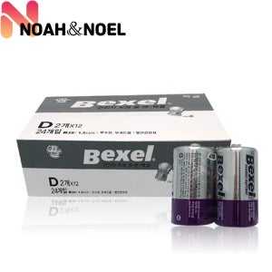 벡셀 망간건전지 D(R20)건전지 1박스(24개입)