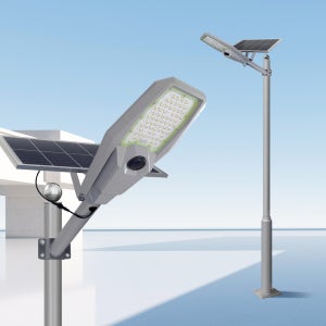 태양광 센서등 태양열 가로등 헤드 LED 조명 외등 보안등 사각 투광기 300W 기둥3M
