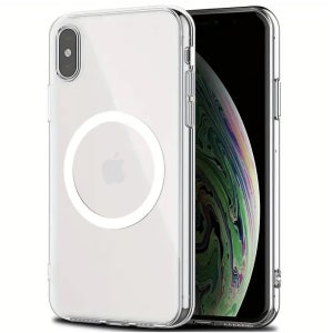클리어 풀커버 슬림 맥세이프 케이스 투명, 아이폰XR