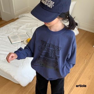 아티클 피그 빈티지티 [블루 크림 L XL]