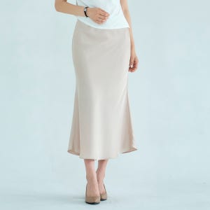 실키 새틴 머메이드 롱 밴딩 스커트 치마 [릴리]