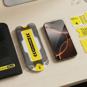 AOHi The Future 고화질 강화유리 필름 셀프부착 트레이 포함 아이폰16 프로 맥스, 1매입