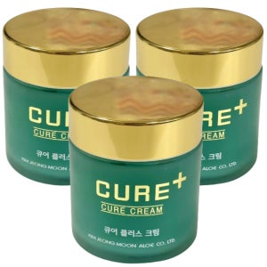 김정문알로에 라센스 로에 큐어 플러스 크림 80g x 3개 피부보습 피부진정
