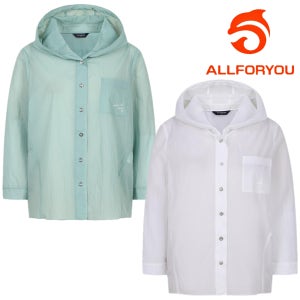 올포유 여성 긴팔 후드 블라우스 경량 아웃 포켓 스트링 캐주얼 부모님 선물 LBLO7211