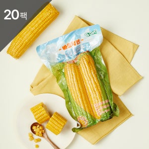 타다 스위트콘 노랑옥수수 초당옥수수 삶은 찐옥수수 통옥수수 싱글 더블콘 600g, 20개