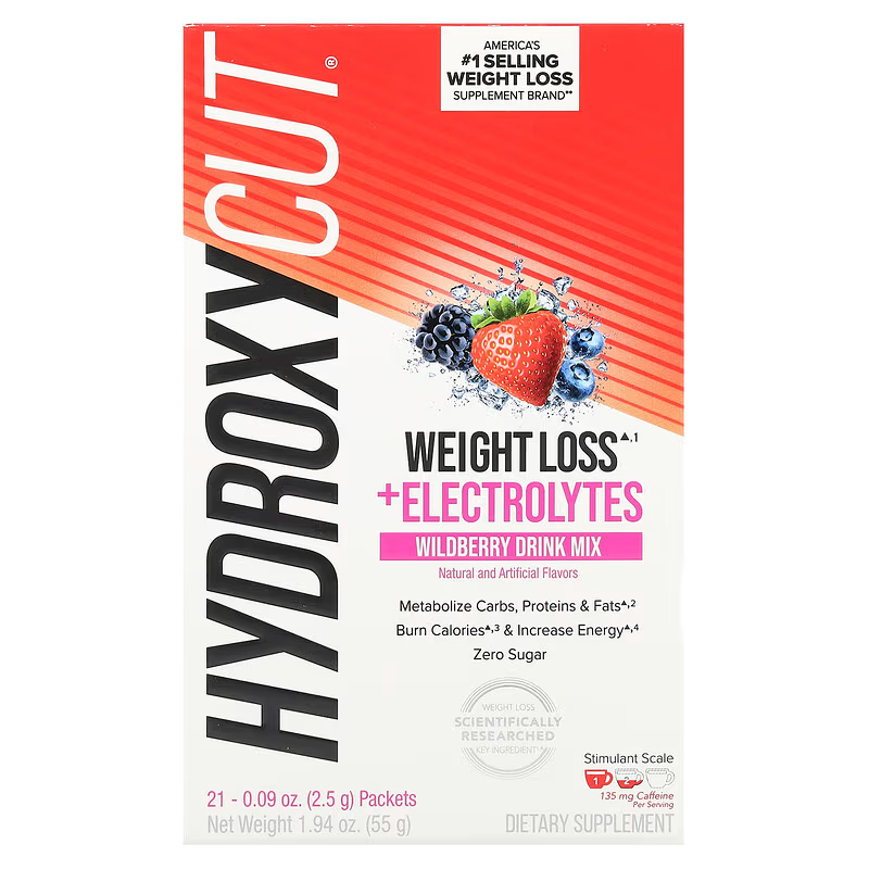 <b>하이드록시컷</b> 체중 <b>관리</b> 전해질 음료 믹스 산딸기 21포 Weight Loss