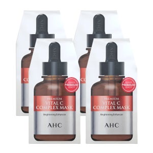 AHC 프리미엄 바이탈C 컴플렉스 마스크팩 27g 비타민C 미백 시트팩 5매, 4개