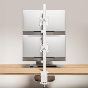 루나랩 모니터암 듀얼 거치대 세로 수직 상하 버티컬 화이트