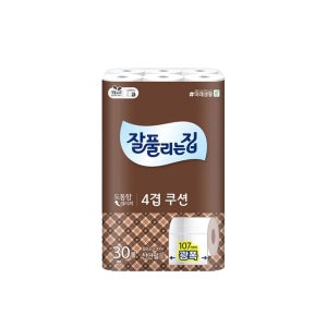 미래생활 잘풀리는집 4겹 쿠션 화장지 27m 30롤 휴지