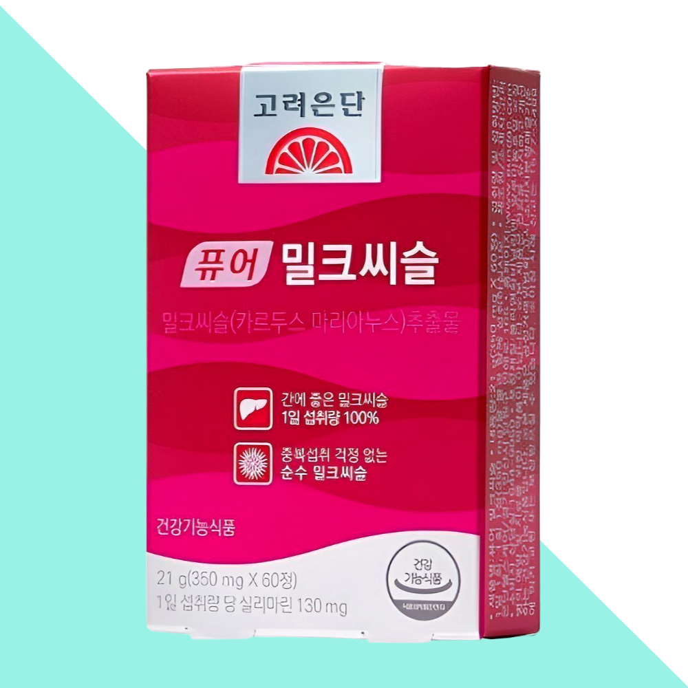 고려은단 퓨어 밀크씨슬 간에좋은영양제 밀크시슬 60정X1개