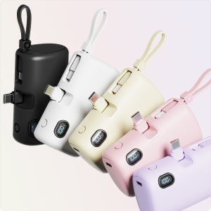 대용량 도킹형 보조배터리 10000mAh 고속충전 미니 C타입 아이폰17 갤럭시 휴대용 일체형 초고속 22.5W LED 잔량표시 빌트인 기내반입