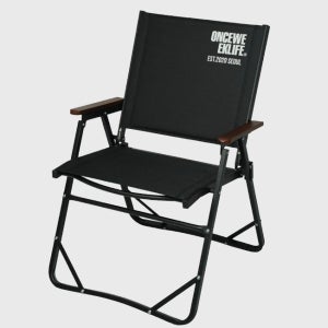 원스위크라이프 컴피 캠핑 체어 폴딩 접이식 원터치 블랙, 1개